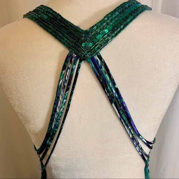 NWT Gorgeous beaded Cachet gown - Picture 7 of 7